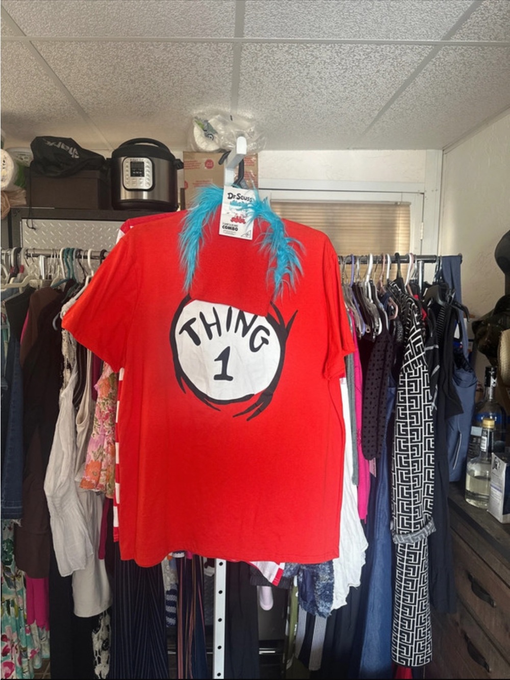 Dr. Seuss Thing 1 Red T-Shirt & Stocking cap